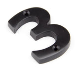 Aged Bronze Numeral 3