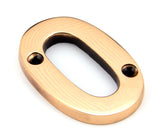 Polished Bronze Numeral 0