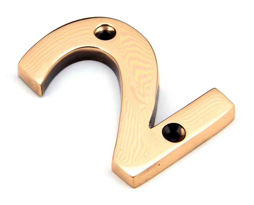 Polished Bronze Numeral 2