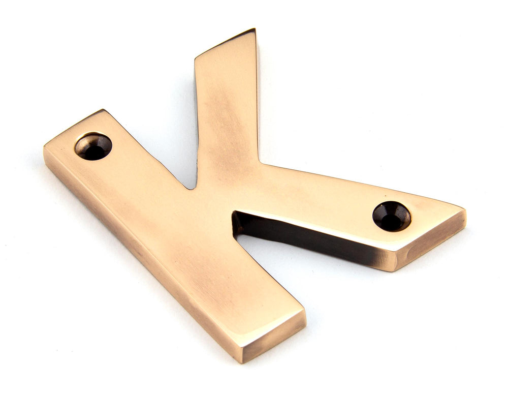 Polished Bronze Letter K