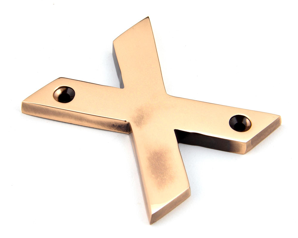 Polished Bronze Letter X