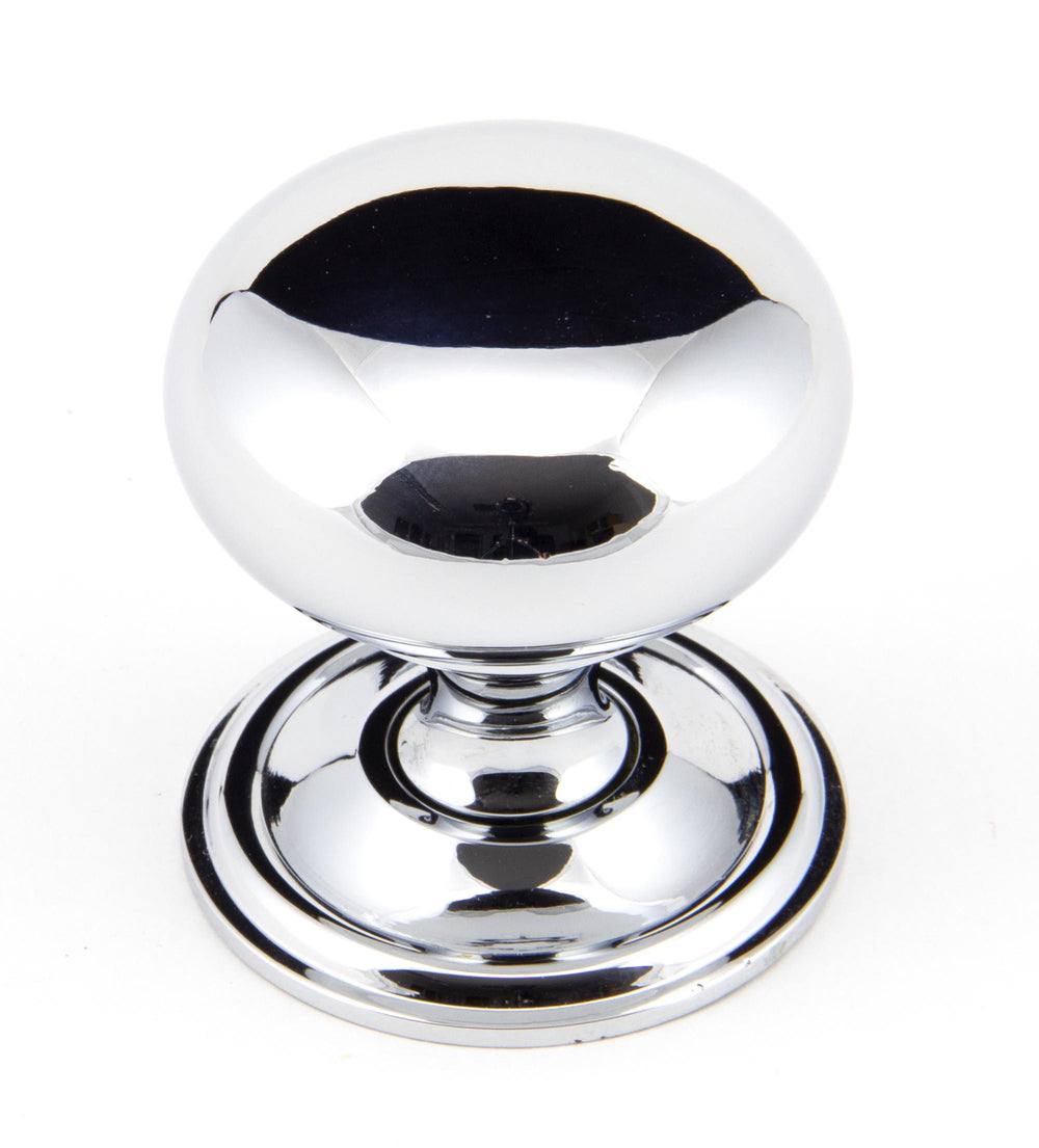 Polished Chrome Mushroom Cabinet Knob 38mm