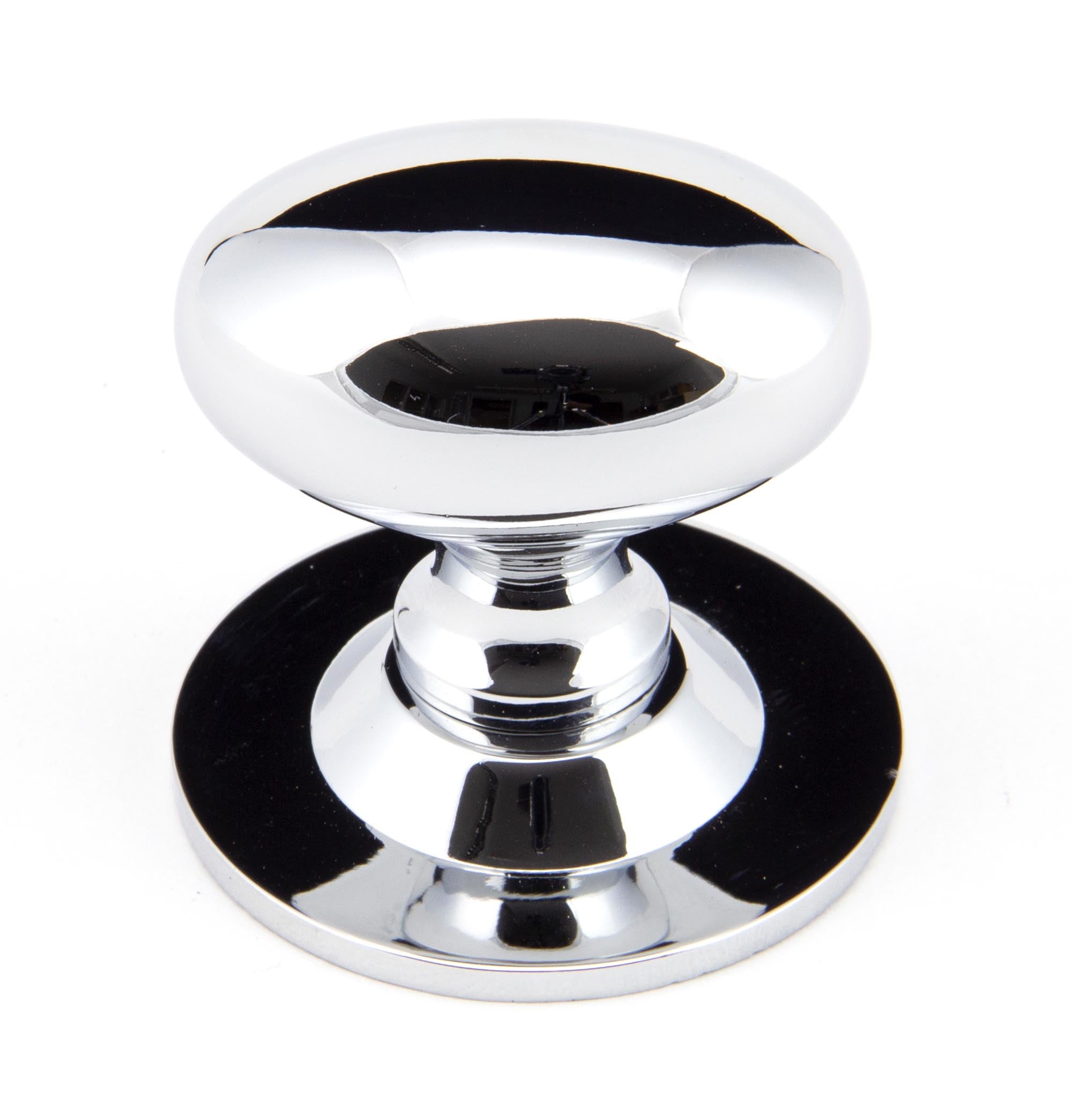 Polished Chrome Oval Cabinet Knob 40mm
