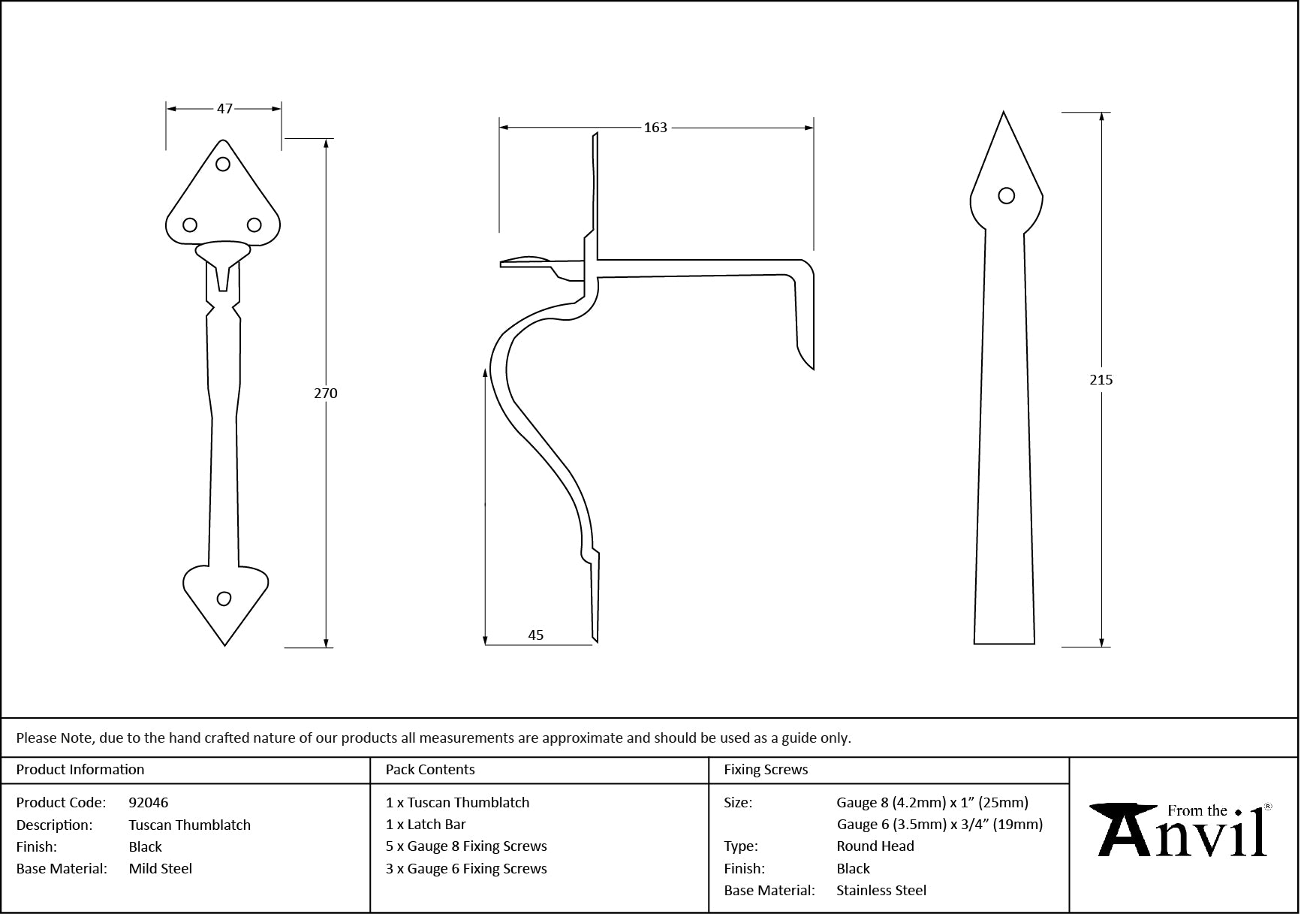 Tuscan Thumblatch