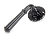 Black Regency Lever on Rose Set