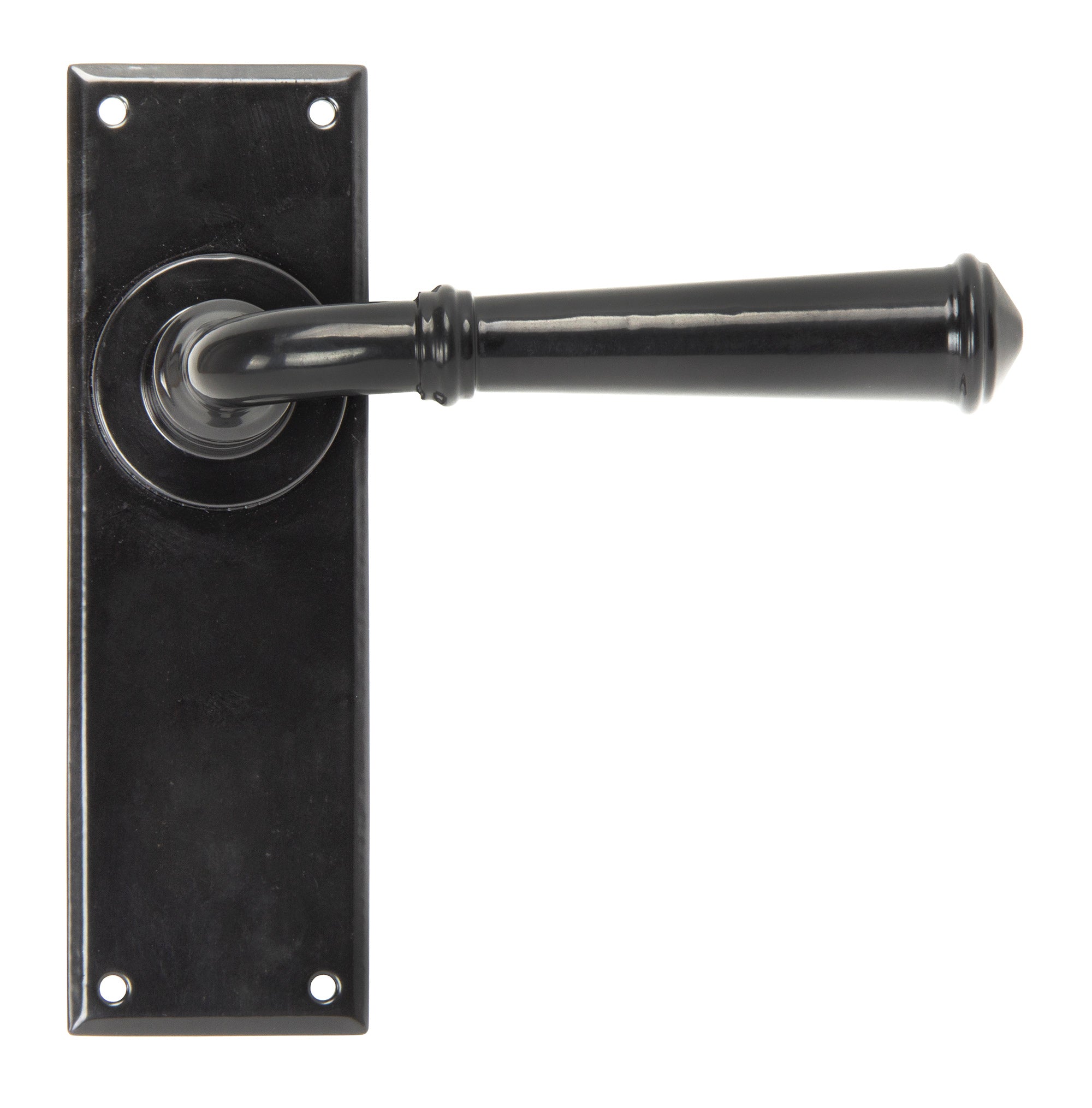 Black Regency Lever Latch Set