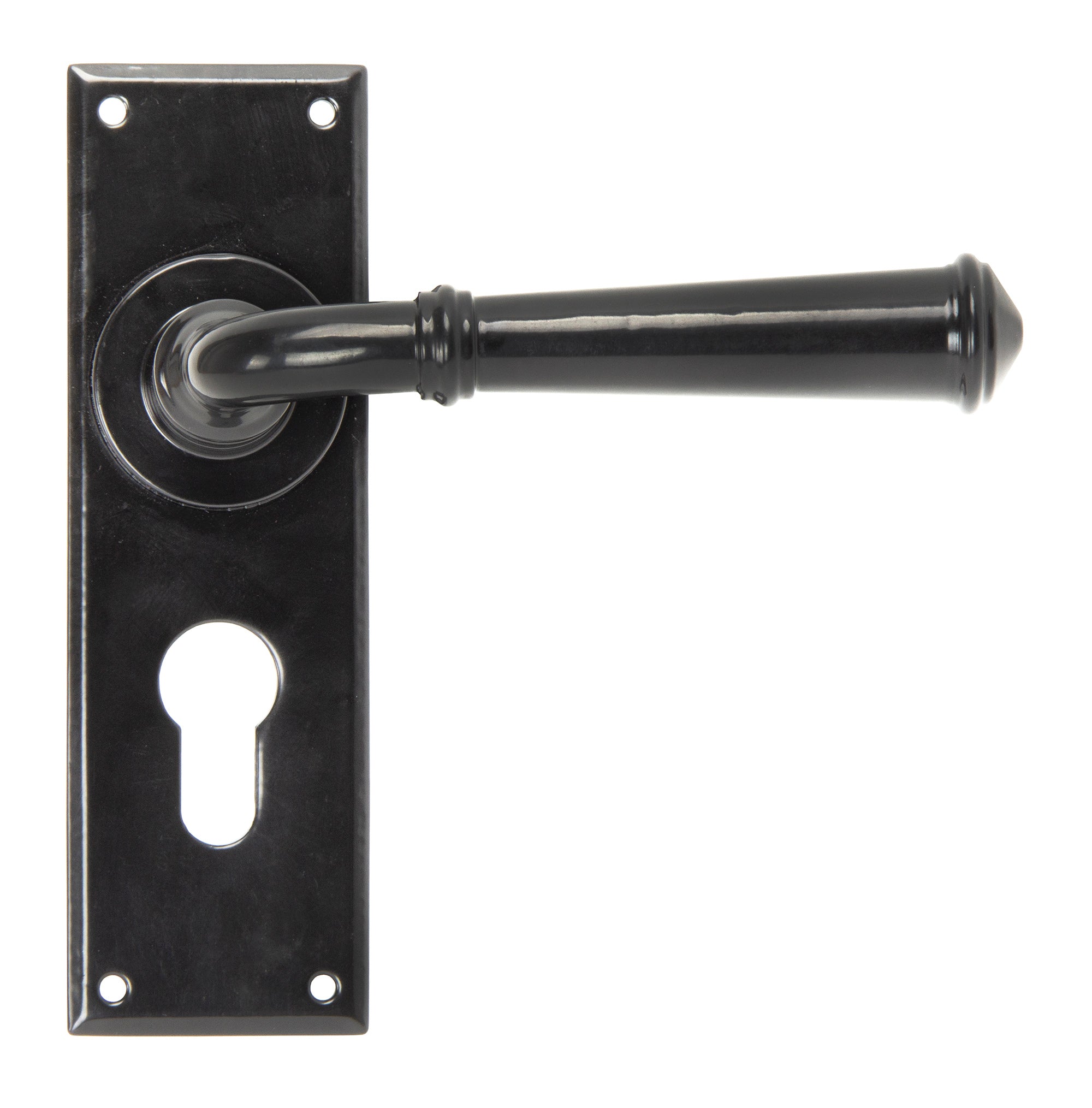 Black Regency Lever Euro Lock Set