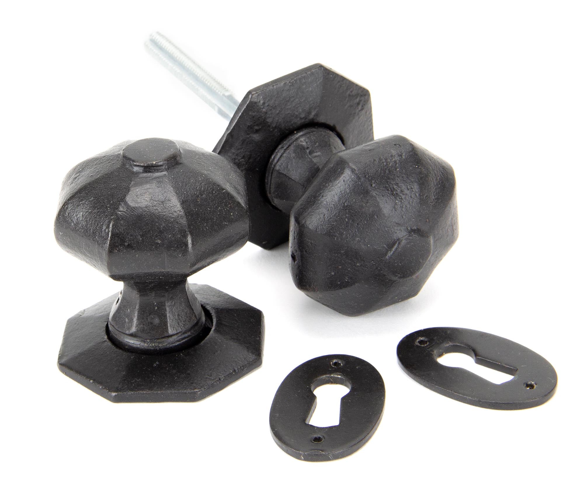 External Beeswax Octagonal Mortice/Rim Knob Set