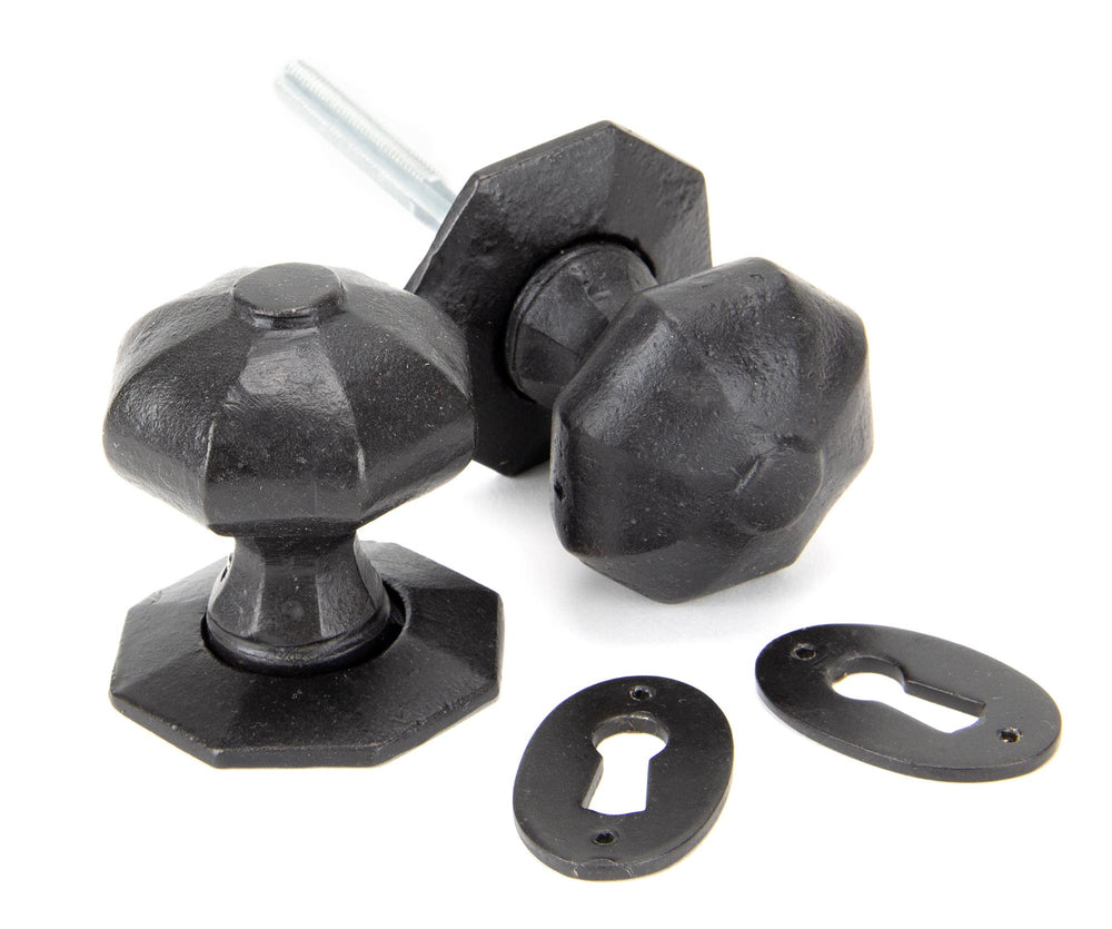 External Beeswax Octagonal Mortice/Rim Knob Set
