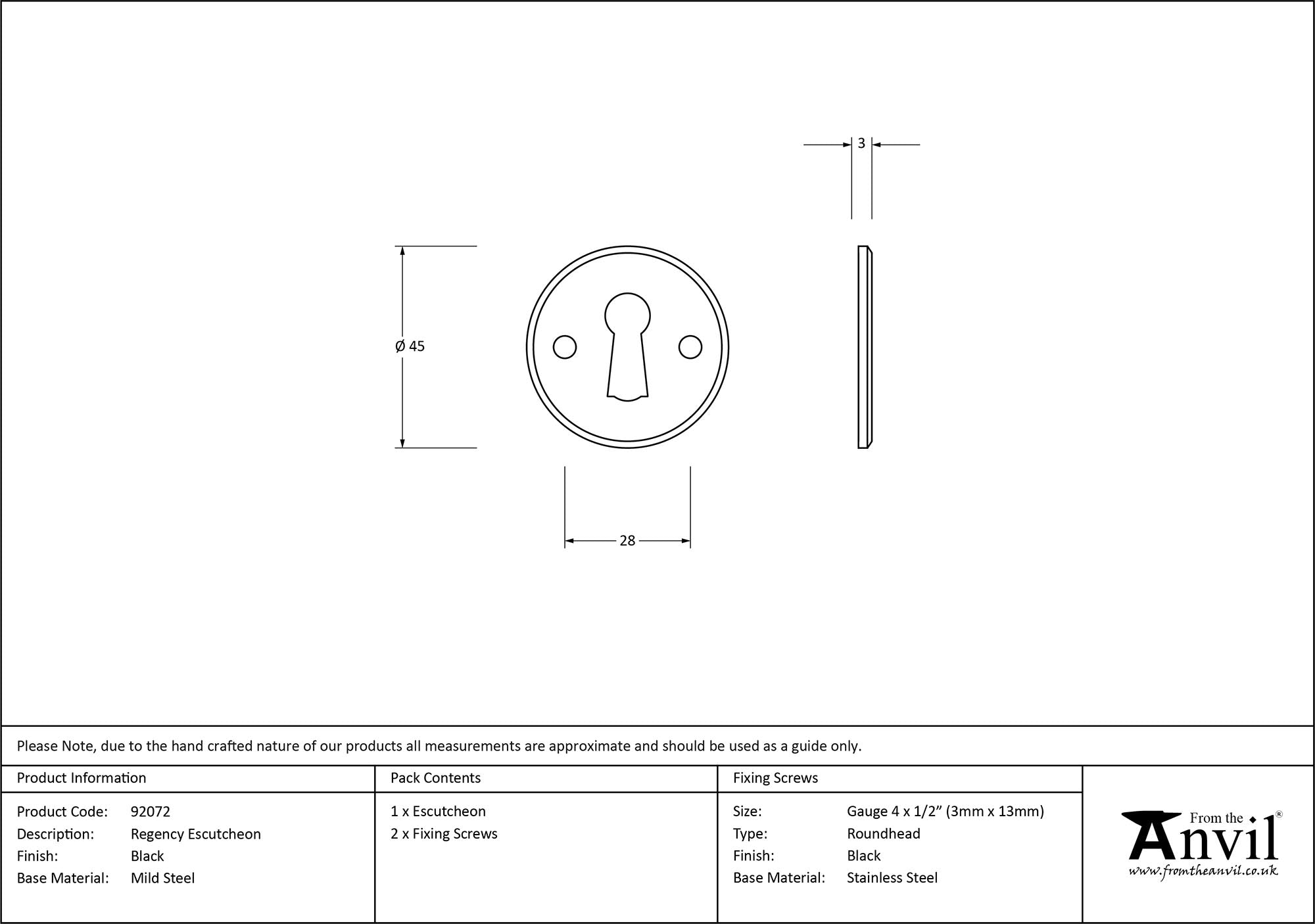 Regency Escutcheon