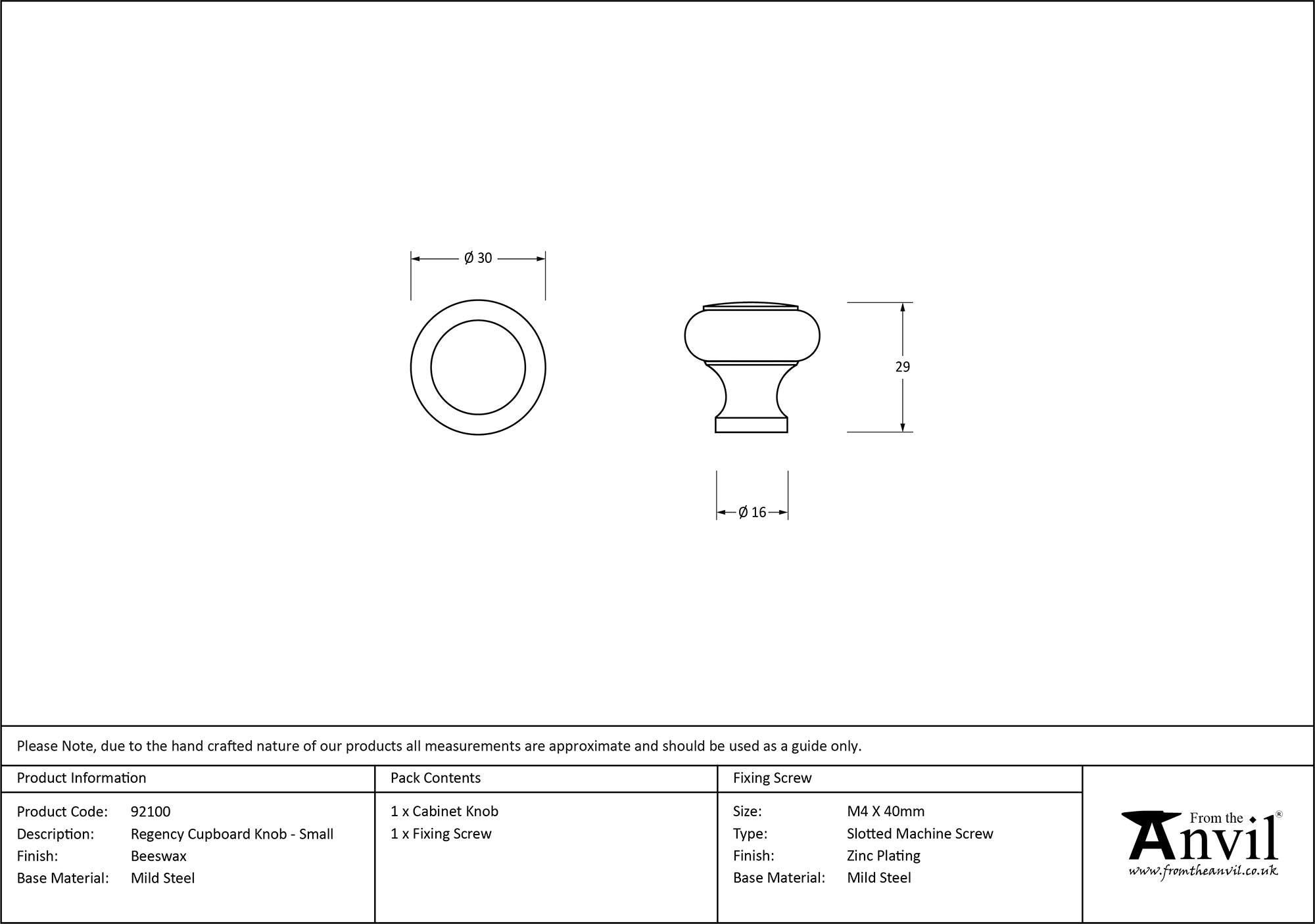 Regency Cabinet Knob