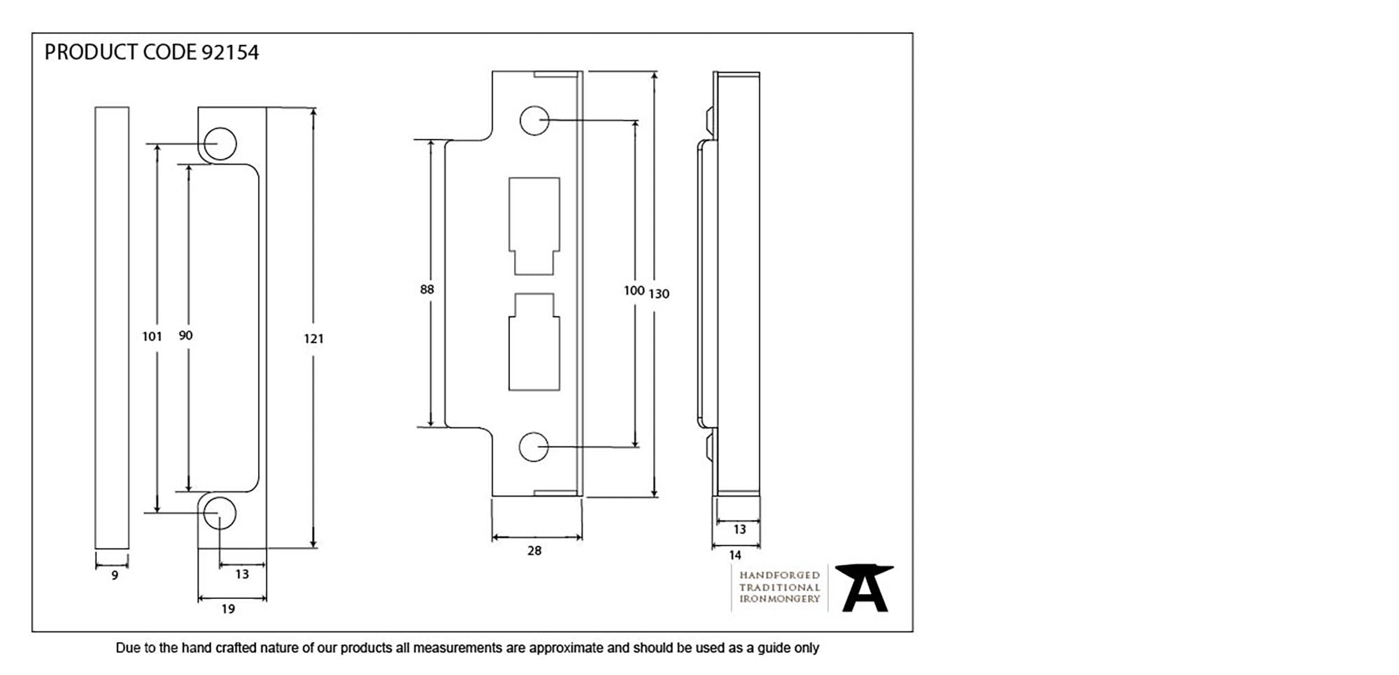 Rebate Kit For Horizontal 3 Lever Sash Lock/Latch