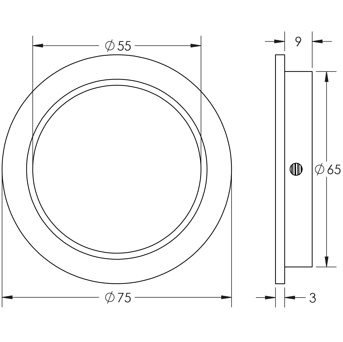 Burlington Circular Flush Pull