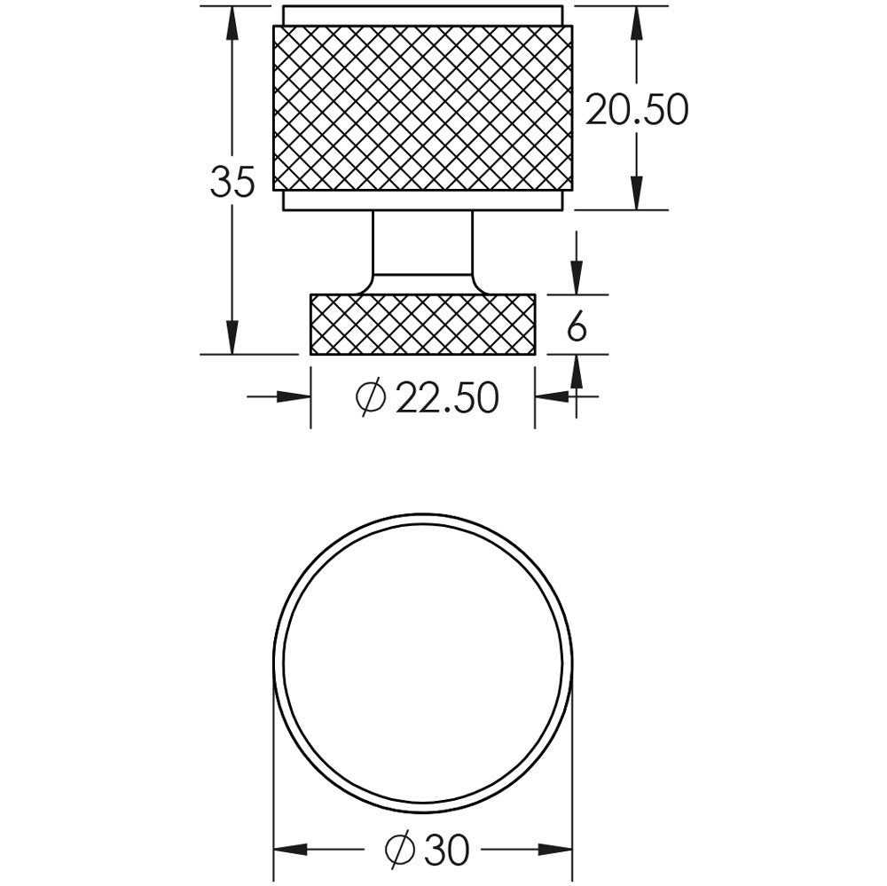 Piccadilly Knurled Cupboard Knobs