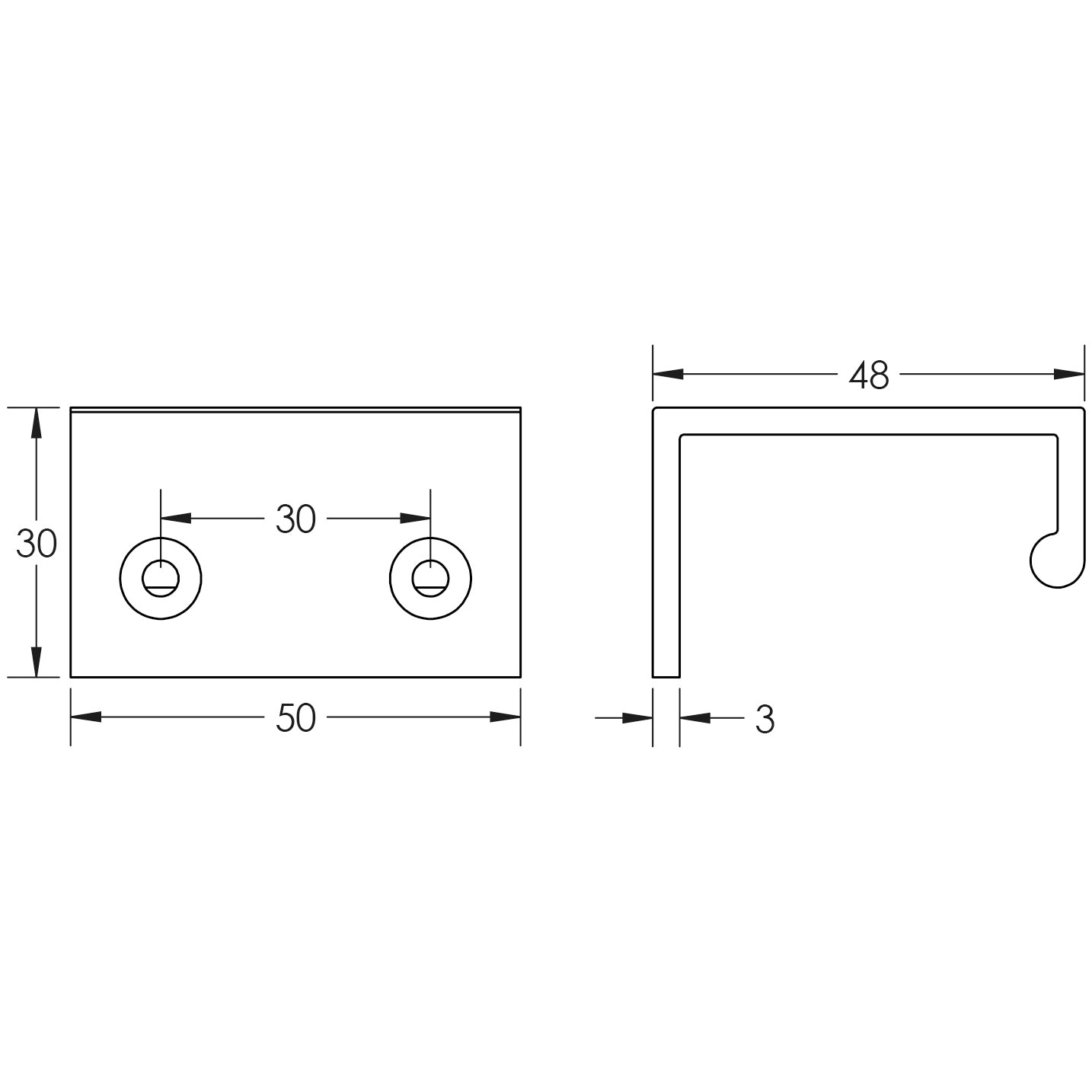 Burlington Angled Edge Pull Handle