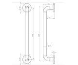 Aluminium 19mm D Shape Pull handle Rose Fixing SAA Finish