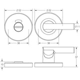 Nero Matt Black Easy Turn & Release 52mm