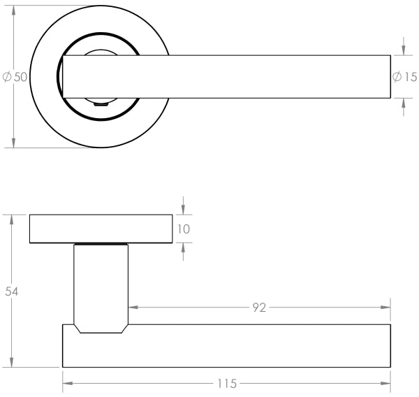 Petra Black Door Handles