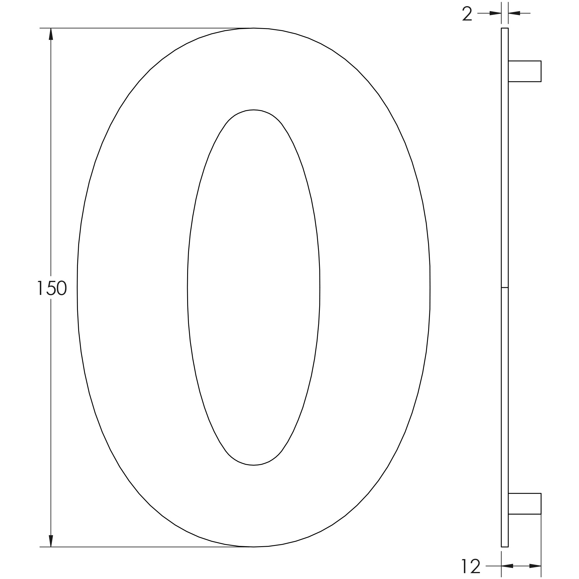 Numerals Satin Stainless Steel Finish