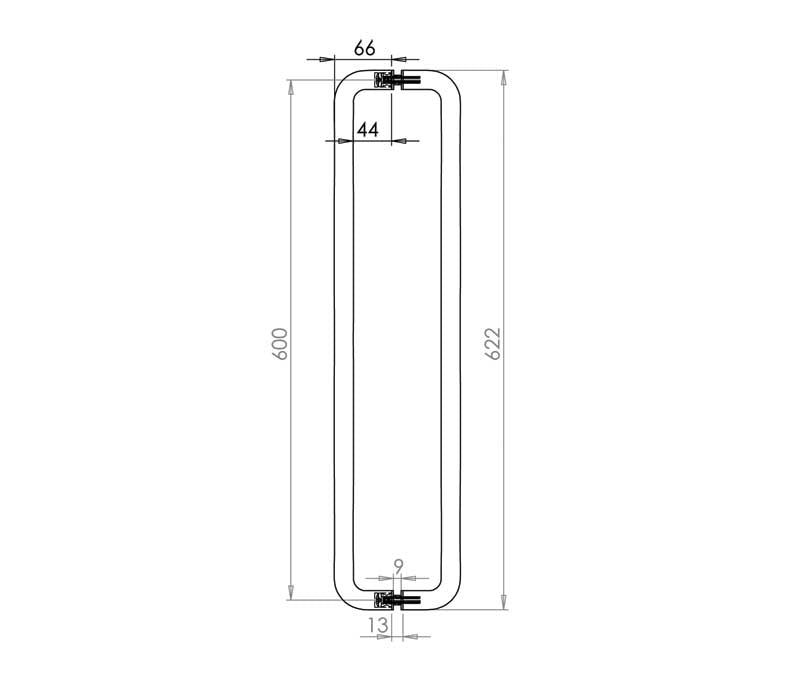 Stainless Steel 22mm D Shape Pull Handles B2B Fixing