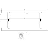 Stainless Steel 19mm Guardsman Pull Handles B2B Fixing