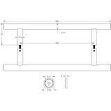 Stainless Steel 19mm Guardsman Pull Handles B2B Fixing