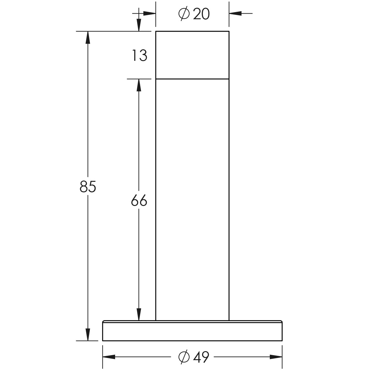 Stainless Steel Wall Mounted Door Stops