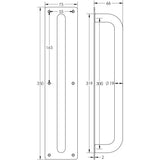 Stainless Steel Pull Handles w/ Plate