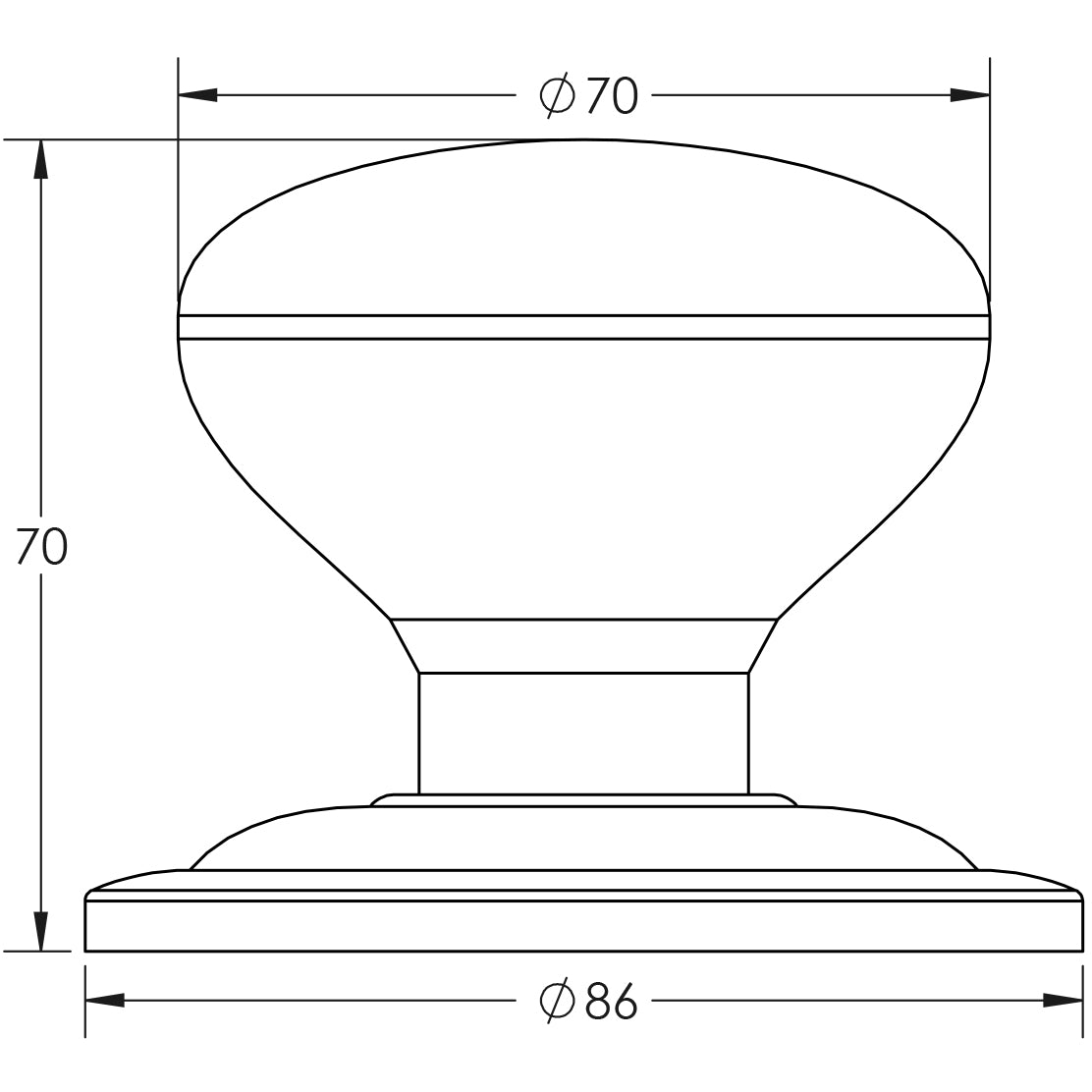 Stainless Steel Centre Door Knobs