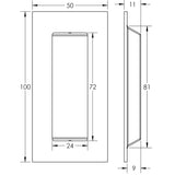 Stainless Steel Flush Pulls 100x50mm