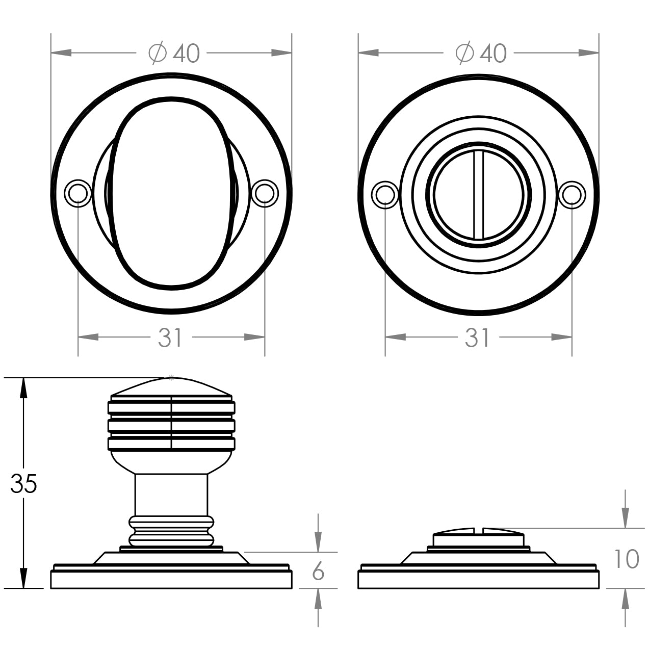 Jedo Oval Ringed Turn & Release