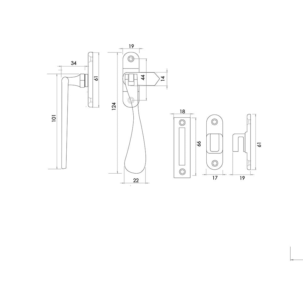 Jedo Victorian Casement Fasteners
