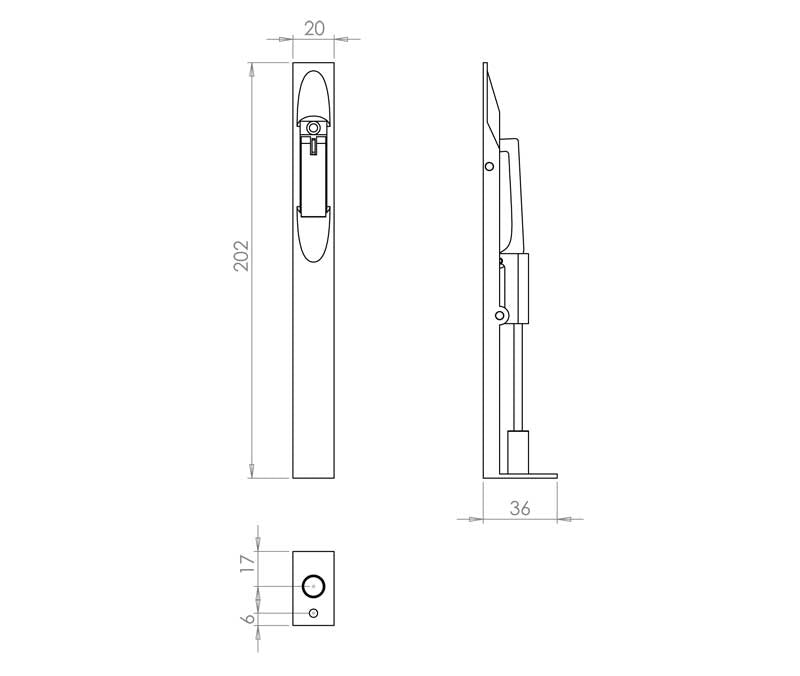 Jedo Brass Lever Action Flushbolts