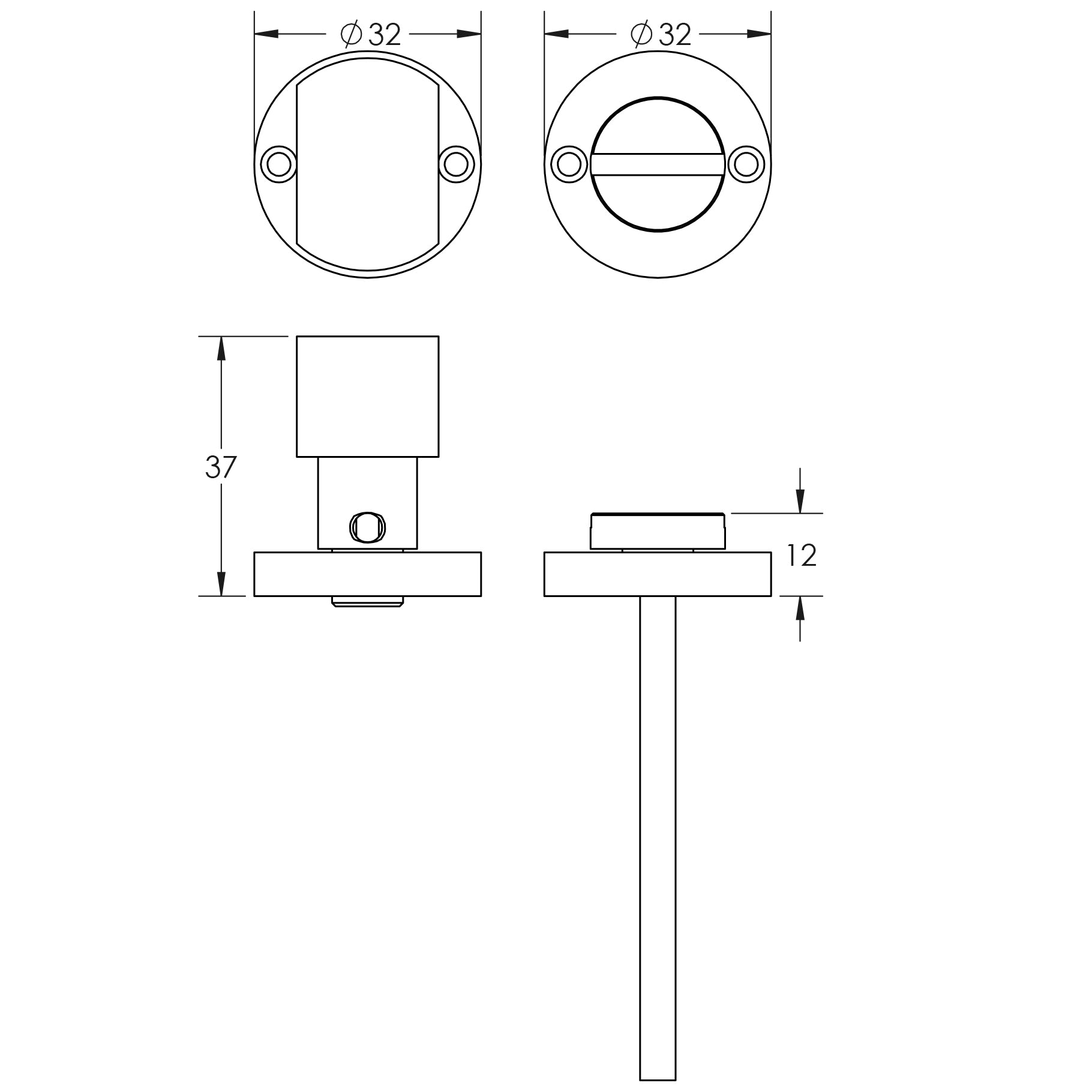 Contemporary Turns & Releases for Mortice Knob