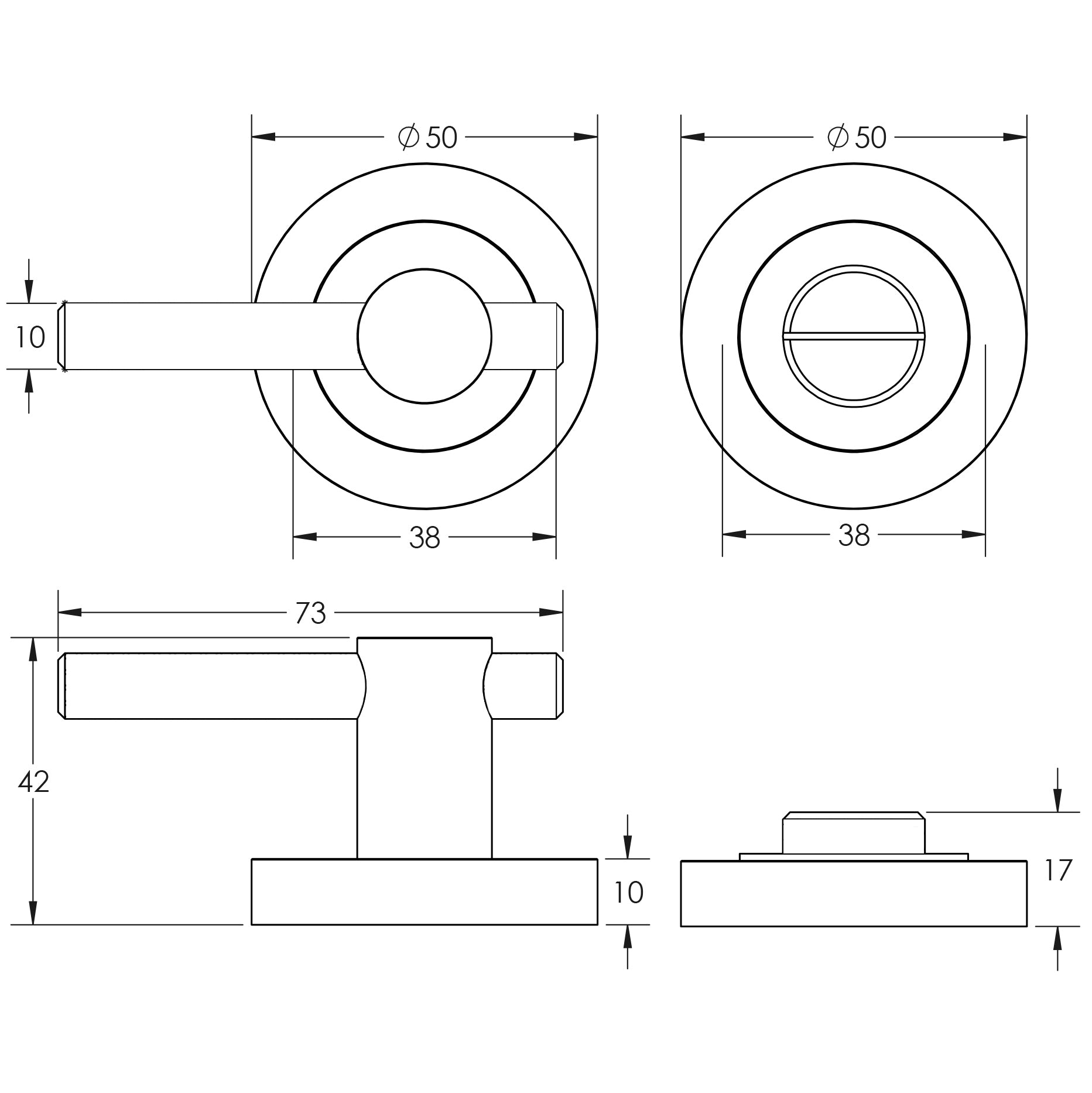Jedo Contemporary Plain Bar Turn & Release
