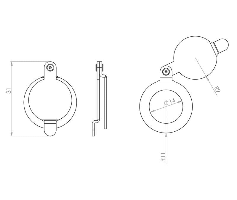 Jedo Inside Cover to Suit JV940 Door Viewers
