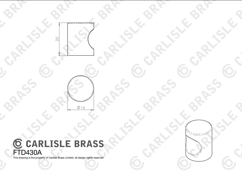 Stainless Steel Cylindrical Knob