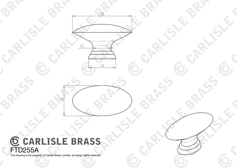 Oval Knob