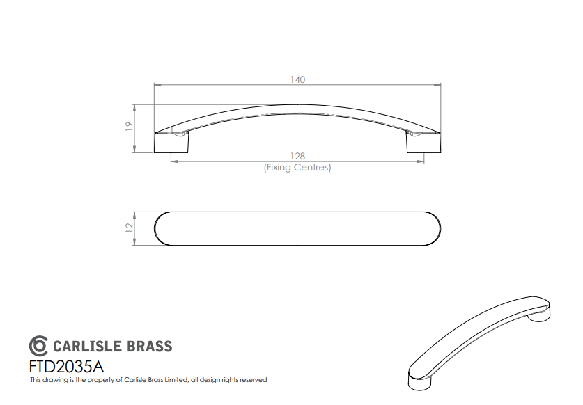 Radius End Flat Bow Handle