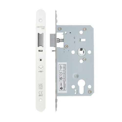 2 Piece - DIN night latch - 72mm c/c - backset 60mm - radius
