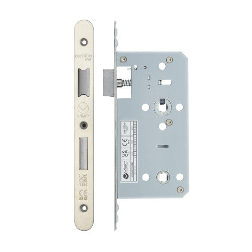 2 Piece - DIN bathroom - 78mm c/c - backset 55mm - radius