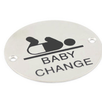 Stainless Steel Baby Change Symbol