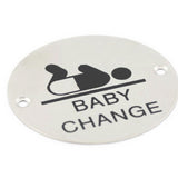 Stainless Steel Baby Change Symbol