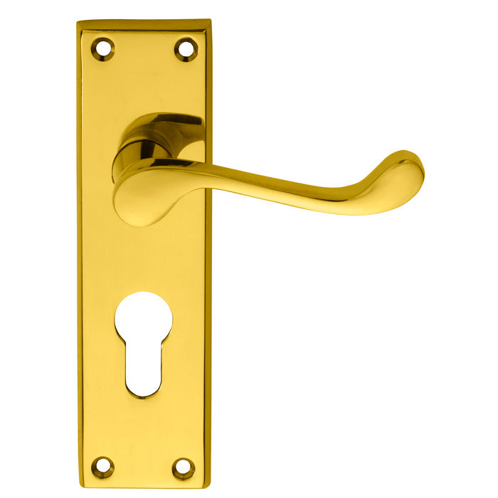 Contract Victorian Scroll Lever on Backplate