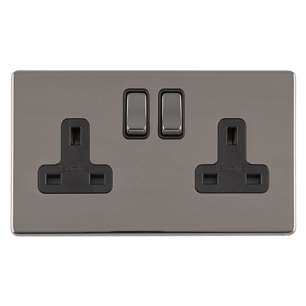 Concealed 3mm 2 Gang Socket