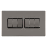 Concealed 3mm 6 gang Switch