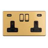 Concealed 3mm 2 Gang USB Socket