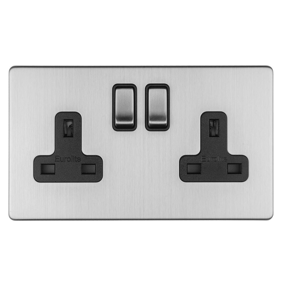 Concealed 3mm 2 Gang Socket
