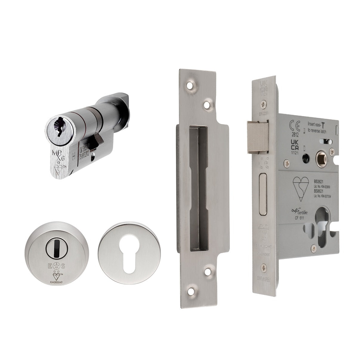 Easi T Euro Profile BS Cylinder and Turn Sashlock