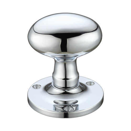 Oval Mortice Knob Furniture 62.5mm Rose dia.